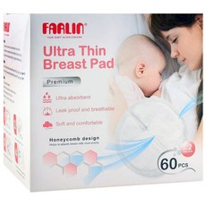 FARLIN 3D超薄透氣防溢乳墊 超強吸收力, 60片, 1盒