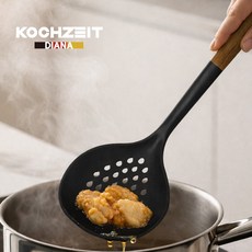 코젤 실리콘 요리도구 주방용품, 1개, 블랙+우드, 스키머