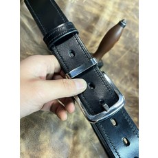 女士真皮寬腰帶 8.0cm 棕色牛皮鬆緊皮帶