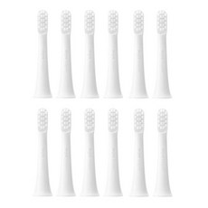 교체 브러시 헤드 샤오미 Mijia T100 음파 전동 칫솔 헤드 소프트 강모 노즐, 1) 12Pcs