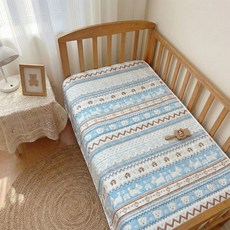 純棉六層嬰兒涼席 80*130cm, 0120森系萌犬, 1個