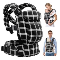 FRUITEAM 띠 조절 가능한 좌석 크기의 신생아용 가볍고 인체공학적 설계 (7-25파운드, Black and white checkered