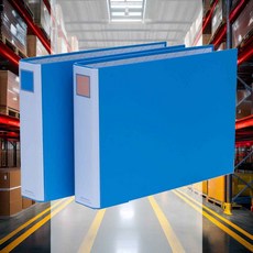 A4 가로형바인더 4cm 청색 홀간격80mm 병원 문서제본 사진앨범 영수증 서류보관