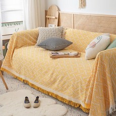 만능 셀프 거실 방지 리폼 쇼파 덮개 심플 오염 신축성 프렌치 가구, 90x90cm, lv-인쇄T체크옐로우(양면사용가능)