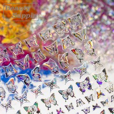 [고급] S139 초박형 3D 홀로그램 나비스티커 6종, 옵션1, 옵션1