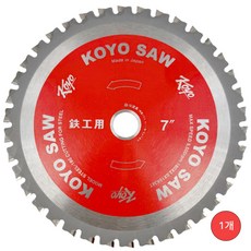 코요 TCT 원형톱날 철공 금속용 180mm 7인치 38날 팁쏘, 1개