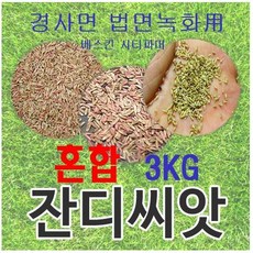 [경사면용/무료배송] 혼합양잔디씨앗 3kg 약30평 무료배송/발아율 80%이상/잔디 잔디씨 양잔디씨 잔디씨앗 법면녹화 사방공사용, 3개