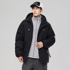 情侶款加絨衝鋒衣 戶外加厚防風防水棉衣 運動外套登山服 短款羽絨服 保暖羽絨大衣 短版羽絨外套