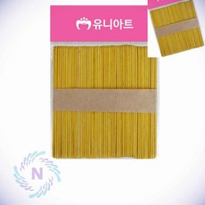 하드바 칼라 소 노랑 아이스크림막대 나무스틱