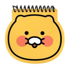 카카오프렌즈 춘식이 얼굴 수첩, 노랑, 1개