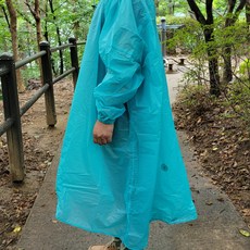리빙아웃도어 경량 판초우의 슬리브형 등산용 트레킹 백패킹 캠핑용 우비 LDPE-RC15, 오션블루, 1개