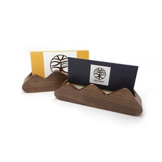 따봉오빠 프론트 사무실 원목 명함 꽂이 거치대 RDB131, 산, 1개, 1단