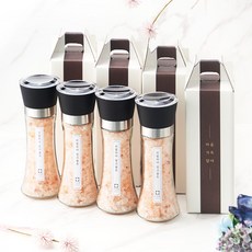 여섯별 히말라야핑크솔트 소금 답례품 그라인더 220g 4개입, 1세트