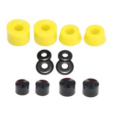 shangren PU 충격 방지 스케이트 보드 부싱 교체 독립 와셔 마모 방지 너트 트럭 재건 키트 롱 보드 재건 키트 스케이트, 노란색, 1개
