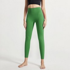요가 팬츠 하이웨스트 힙업 운동용 속건 필라테스 요가복, CK-219F포레스트그린, S
