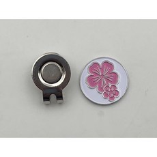 金屬帽夾馬克 高爾夫帽夾系列 創意金屬磁性Marker 球位標, 櫻花, 1個