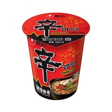 農心 辛香菇味杯麵 韓國杯麵, 1個裝