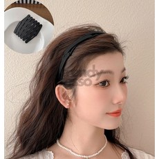 앤서룸 접이식 헤어밴드 휴대용 플라스틱, 블랙