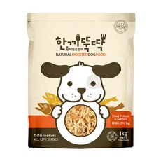 한끼뚝딱 전연령 강아지 황태담은 소프트 사료 습식, 연어+황태, 1kg, 1개