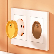 노코필수품 곰돌이 콘센트 구멍 덮개 화장실콘센트덮개, 하양