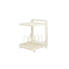 【cobbe 卡貝】廚房置物架 多功能鍋具收納架, 1個, JF68B051奶白不鏽鋼-兩層