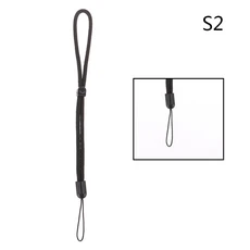 렌즈 캡 커버 손목 스트랩 카메라 끈 홀더 랜야드 분실방지 로프, 04 Black S2