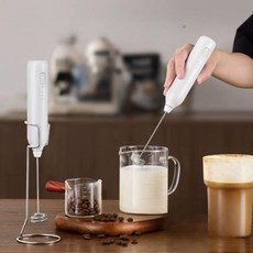 주방용 충전식 미니 핸드 거품기 무선 버터 계란 소형, 오프화이트 B