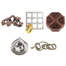 키즈브릭스 높은 난이도 도전 금속 캐스트 퍼즐, B세트, 1개