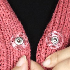 파워짐 투명 똑딱이 단추 세트, 5개