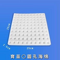 育苗海綿 水培種植凹洞海綿 無土栽培 小方塊, 1個, 一張可種100顆