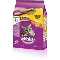 偉嘉Whiskas 貓飼料 高適口性 貓主食 貓乾糧, 雞, 1.2kg, 1包
