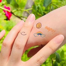 로랑마켓 타투스티커 스마일 붙이는타투 헤나타투스티커 얼굴꾸미기스티커