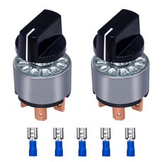 키무 - 2팩 로터리 스위치 4포지션 3단 팬 12A250V 금속 히터 속도 스위치여성 단자 포함