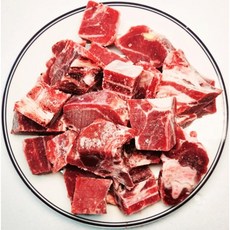 [행복미트] 호주산 껍데기없는 염소고기 (고기+뼈) 모듬지육 조각 절단 탕용 전골용 Halal Goat 1kg [당일발송], 1개