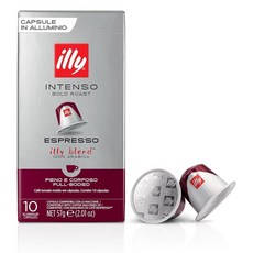 Illy 네스프레소 커피 캡슐 10개입 인텐소 다크 로스트, 포르테 다크 로스트, 1