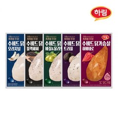 하림 냉장 수비드 닭가슴살 5종 10팩 세트 오리지널 블랙페퍼 바질 하바네로 트러플, 수비드 블랙페퍼 10팩
