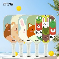 【匹克球套裝 】匹克球匹克球拍木板兒童楊木可愛小狗親子戶外運動Pickleball, 1個, 小狗,1拍+1球