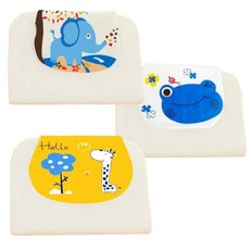 KIDS PARK 寶寶六層紗透氣吸汗巾 3件組, 中性款小號, 3個