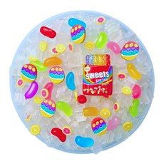 말랑코코 슬라임 콩콩젤리 와그작 디폼 크런치슬라임 클리어, 1개, 250g, 투명