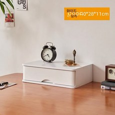 빈티지 나무 서랍장 책상위 미니 캐비닛 원목 보관함, 1개, B_화이트 1단