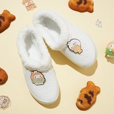 국내백화점 에이블팩토리 실내화 붕어빵 몰랑이 털실내화 겨울 국내생산 아동 학생 학교 초등 슬리퍼 (BK파우치증정)