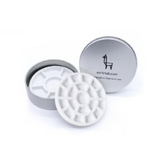 時代中西畫材 澳洲 ETCHR 迷你旅行陶瓷調色盤，迷你便攜，陶瓷材質，多格調色, 1個, 19孔調色盤, 19