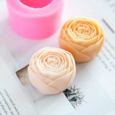 含苞待放玫瑰蠟燭模具 手工皂模具 香磚模具 擴香石模具 矽膠模具, 1個