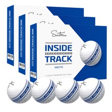 (3다즌 36구) 세인트나인 인사이드 트랙 매트 3피스 골프공 - JIN, 화이트 블루라인, 1개