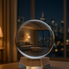 크리스탈 볼 인테리어 장식 촬영소품 유리 구슬 투명, 구슬60mm