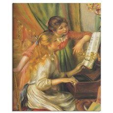 세잔느화실 캔버스액자 르누아르-56.피아노 치는 소녀, 26x21cm