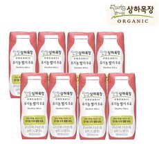 상하목장 유기농 딸기우유 / 멸균우유 아기우유, 125ml, 8개
