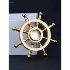 황동 팔각 조타 모양 피젯 스피너 회전형 스트레스 해소 휴대용 메탈 장난감