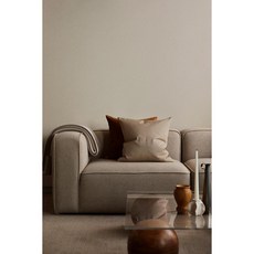 H&M 브랜드관 코튼 캔버스 쿠션 커버 베이지 1043565009