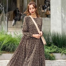 HERRINGBONE秋季長款寬鬆連衣裙 大碼孕婦HD025